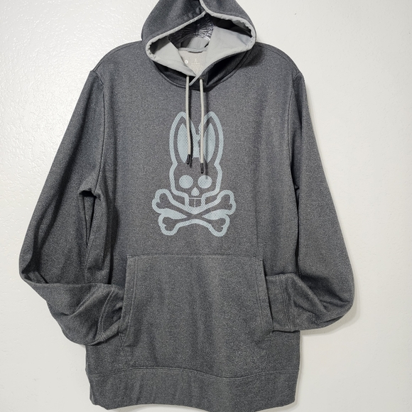 Psycho Bunny Other - Psycho Bunny Gray Pullover Hoodie Logo Graphic Size L